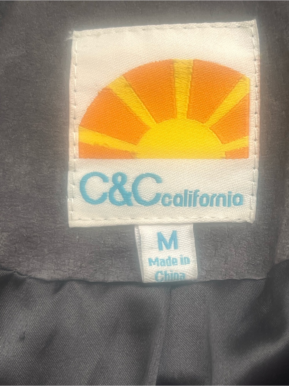 Suede Biker Jacket Womens Medium Cropped Streetwear Moto C&C California - Picture 7 of 13